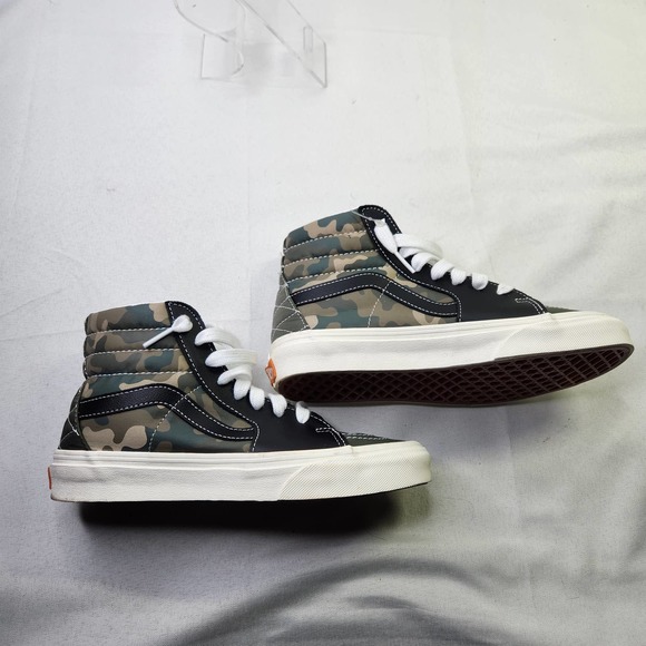 Vans Sk8-Hi Mixed Utility Skate Shoe Camo Green Size Men's 5 Women's 6.5 - Picture 2 of 8